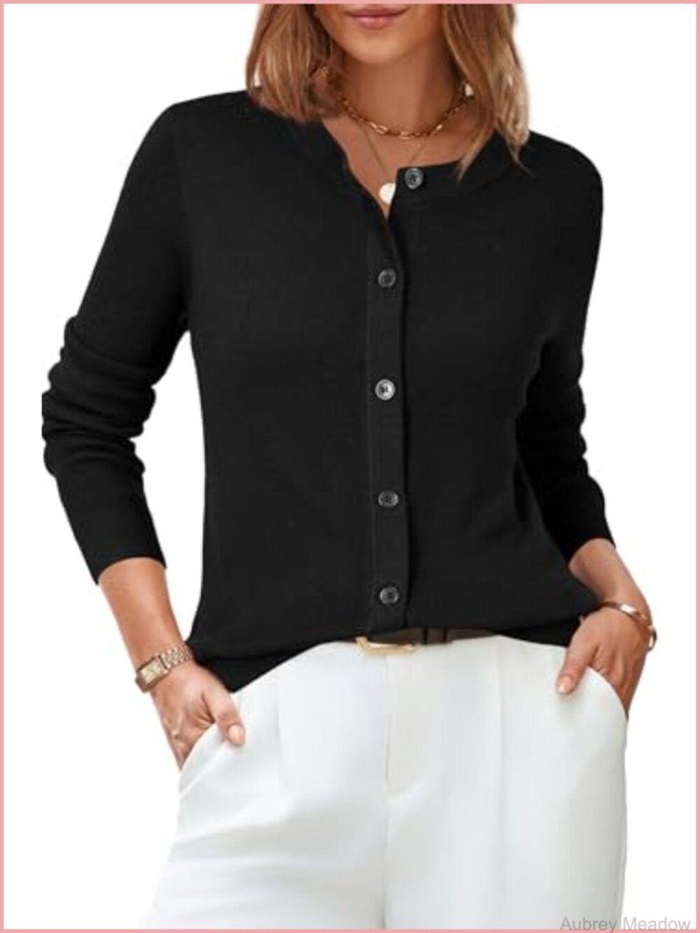 Women's Wool Blend Cardigan Sweater Button Down Long Sleeve